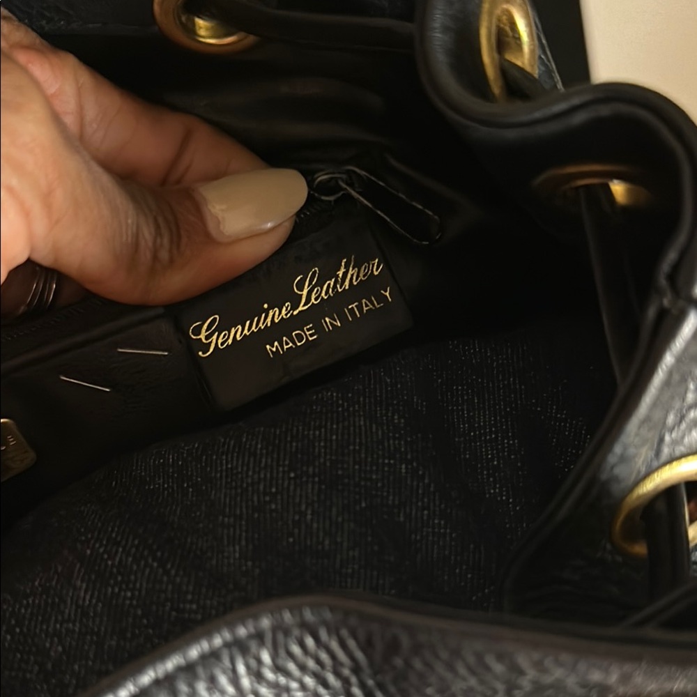 Black Leather Backpack - Picture 9 of 16